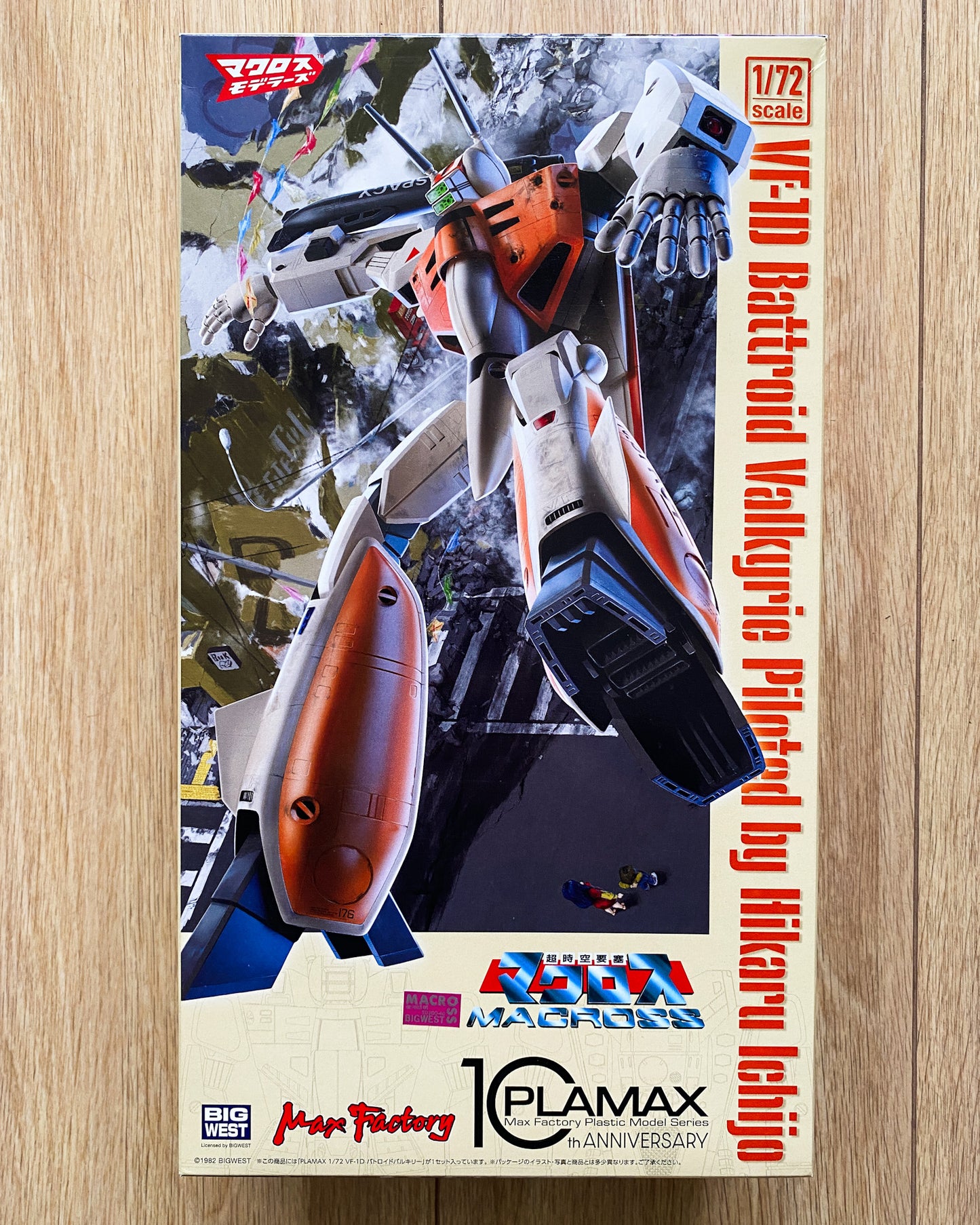 Max Factory Plamax 1/72 Macross VF-1D Battroid Valkyrie Piloted by Hikaru Ichijo — Kit Only
